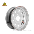 14 Inch 8 Spoke 5x114.3 White Steel Trailer